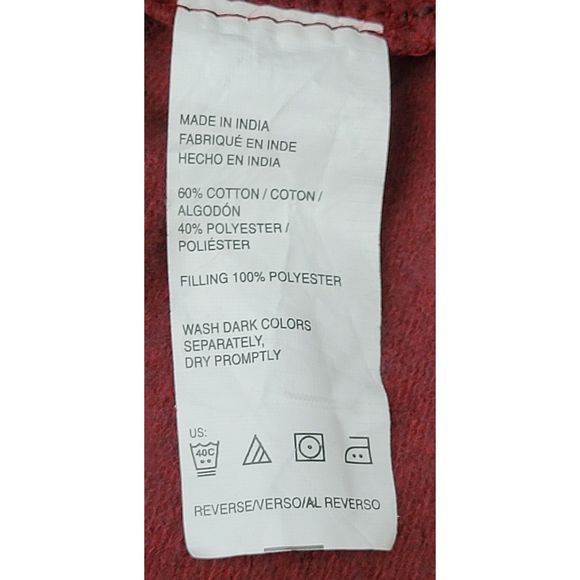 G. H. Bass & Co. Men's XXL Quarter Zip Pull Over Long Sleeve Red Shirt Pre-Owned - Picture 10 of 10